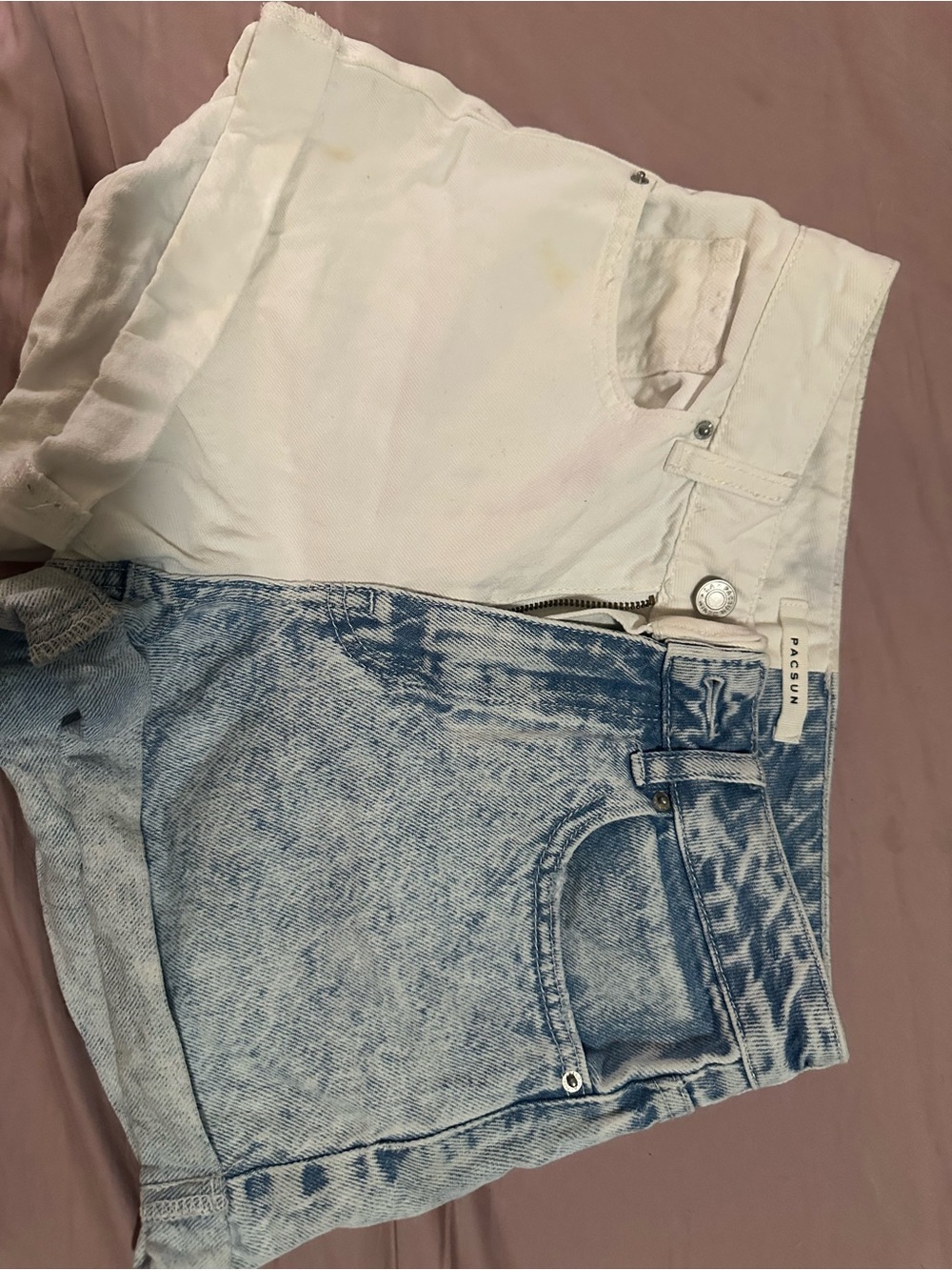 PacSun White Denim Mom Shorts Size 23.